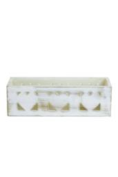 KDMD Wooden White Planter 3 Heart 3 Pack