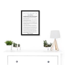Artery8 Max Ehrmann Desiderata Poetry A4 Artwork Framed Wall Art Print in Black - thumbnail 2