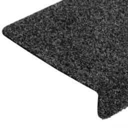 Berkfield Home Stair Mats 15 pcs Needle Punch 65x21x4 cm Grey - Size: Medium - thumbnail 5