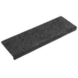 Berkfield Home Stair Mats 15 pcs Needle Punch 65x21x4 cm Grey - Size: Medium - thumbnail 3