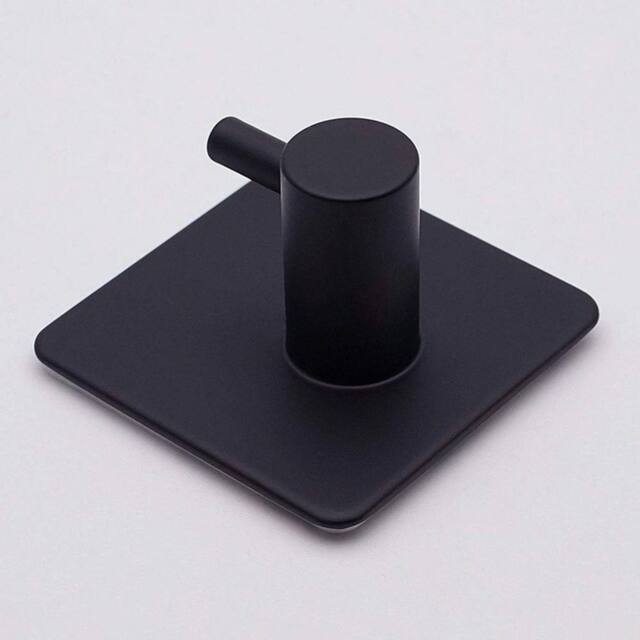 KORVIXA 10X STAINLESS STEEL ADHESIVE HOOKS - 3M WATERPROOF WALL HANGERS in Black - Size: 180 cm width x 180 cm drop - image 1