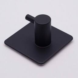 KORVIXA 10X STAINLESS STEEL ADHESIVE HOOKS - 3M WATERPROOF WALL HANGERS in Black - Size: 180 cm width x 180 cm drop