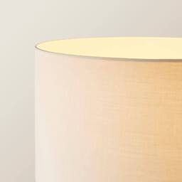 ValueLights Hiru Black 3 Tier Shelf Floor Lamp with Large Drum Shade & Bulb in Cream - thumbnail 4