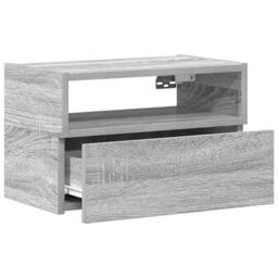 Berkfield Home Wall-mounted Bedside Cabinets 2 pcs Grey Sonoma 45x26x28.5 cm - thumbnail 5