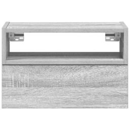 Berkfield Home Wall-mounted Bedside Cabinets 2 pcs Grey Sonoma 45x26x28.5 cm - thumbnail 4