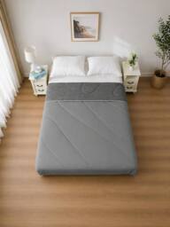 Dyzi Cooling Quilt Breathable Lightweight Summer Comforter Soft Hypo in Charcoal - Size: 150 cm x 200 cm - thumbnail 2