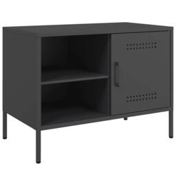 Berkfield Home TV Cabinet Black 68x39x50.5 cm Steel