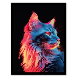 Artery8 Ragamuffin Cat Artwork No 1 By Karen Peters Elegant Bright Uplit Pastel Toned Light Painting Art Print Framed Poster Wall Decor - thumbnail 1