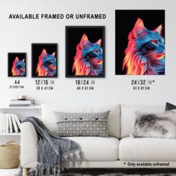 Artery8 Ragamuffin Cat Artwork No 1 By Karen Peters Elegant Bright Uplit Pastel Toned Light Painting Art Print Framed Poster Wall Decor - thumbnail 3