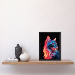 Artery8 Ragamuffin Cat Artwork No 1 By Karen Peters Elegant Bright Uplit Pastel Toned Light Painting Art Print Framed Poster Wall Decor - thumbnail 4