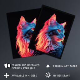 Artery8 Ragamuffin Cat Artwork No 1 By Karen Peters Elegant Bright Uplit Pastel Toned Light Painting Art Print Framed Poster Wall Decor - thumbnail 2