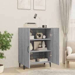Berkfield Home Sideboard Grey Sonoma 70x34x90 cm Engineered Wood - Size: 70 x 34 x 90 cm - thumbnail 6