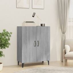 Berkfield Home Sideboard Grey Sonoma 70x34x90 cm Engineered Wood - Size: 70 x 34 x 90 cm - thumbnail 2