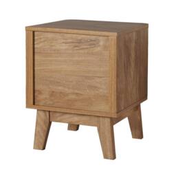 CALICOSY Bedside Table With 1 Drawer, Rattan Front & 1 Niche, 39 Cm Wide - P… in Light Brown - thumbnail 8