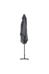 Living and Home 3M Large Rotating Patio Parasol with Cross Base in Dark Grey - thumbnail 5
