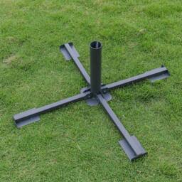 Living and Home 3M Large Rotating Patio Parasol with Cross Base in Dark Grey - thumbnail 8
