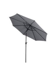 Living and Home 3M Large Rotating Patio Parasol with Cross Base in Dark Grey - thumbnail 4