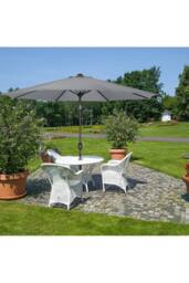 Living and Home 3M Large Rotating Patio Parasol with Cross Base in Dark Grey - thumbnail 2
