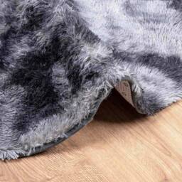 Berkfield Home Shaggy Rug High Pile NAVARRA Dark Grey 120x120 cm Polyester - Size: Medium - thumbnail 5