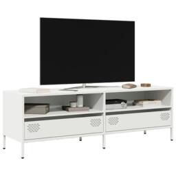 Berkfield Home TV Cabinet White 135x39x43.5 cm Cold-rolled Steel - thumbnail 2
