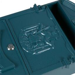 NESTLUNE Blue VINTAGE OUTDOOR LOCKABLE LETTER POST BOX - thumbnail 6