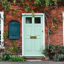 NESTLUNE Blue VINTAGE OUTDOOR LOCKABLE LETTER POST BOX - thumbnail 3