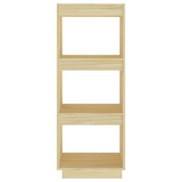 Berkfield Home Book Cabinet/Room Divider 40x35x103 cm Solid Pinewood in Brown - Size: 40 x 35 x 103 cm - thumbnail 5