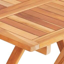 Berkfield Home Elegant Folding Bistro Table 60x60x65 cm Solid Teak Wood in Brown - Size: 60 x 60 x 65 cm - thumbnail 6