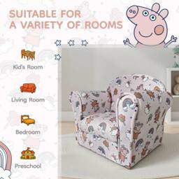Kidsaw Kids Mini Chair Sofa Peppa Pig Pink - thumbnail 2