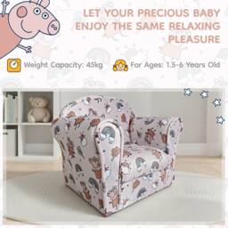 Kidsaw Kids Mini Chair Sofa Peppa Pig Pink - thumbnail 3