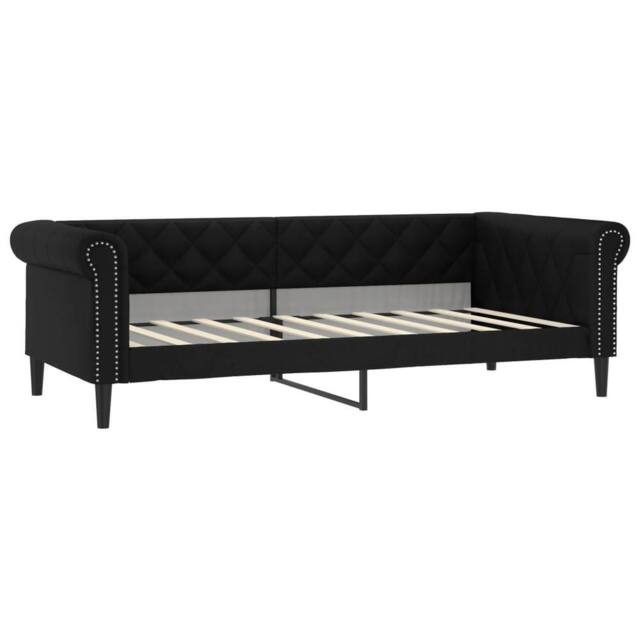 Berkfield Home Day Bed Black 90x190 cm Faux Leather - image 1