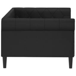 Berkfield Home Day Bed Black 90x190 cm Faux Leather - thumbnail 4