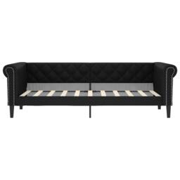 Berkfield Home Day Bed Black 90x190 cm Faux Leather - thumbnail 3