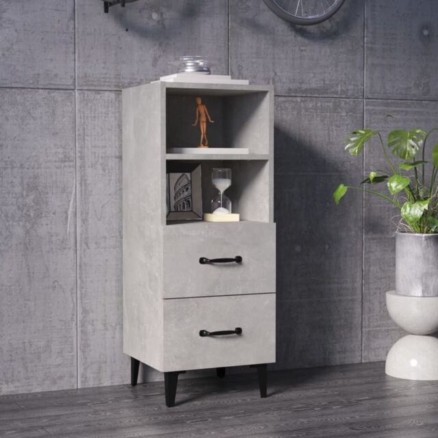Berkfield Home Sideboard Concrete Grey 34.5x34x90 cm Engineered Wood - image 1