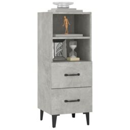 Berkfield Home Sideboard Concrete Grey 34.5x34x90 cm Engineered Wood - thumbnail 4
