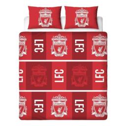 Liverpool FC 91 Rotary Crest Reversible Duvet Cover Set in Red - Size: Double