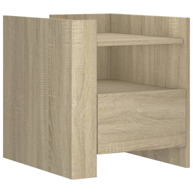 Berkfield Home Bedside Cabinet Sonoma Oak 45x50x50 cm Engineered Wood in Light Oak - Size: 45 x 50 x 50 cm - image 1