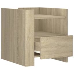 Berkfield Home Bedside Cabinet Sonoma Oak 45x50x50 cm Engineered Wood in Light Oak - Size: 45 x 50 x 50 cm - thumbnail 7