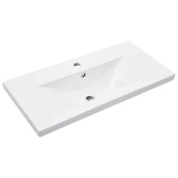 Berkfield Home Bathroom Washbasin Frame with Built-in Basin Black Iron - thumbnail 5