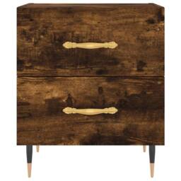 Berkfield Home Modern Bedside Cabinet Smoked Oak 40x35x47.5 cm Engineered Wood in Brown - thumbnail 6