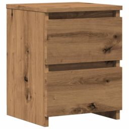 Berkfield Home Bedside Cabinet¬†Aritisan Oak 30x30x40 cm Engineered Wood in Brown - Size: 30 x 30 x 40 cm - thumbnail 1