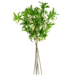 Leaf 6 x 90cm Artificial Hainan Elaeocarpus Stem in Green - Size: 6 x 90 cm - thumbnail 2