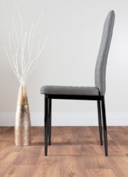 FurnitureboxUK Giovani 6-Seater Grey Glass Dining Table & 6 Milan Faux Leather Dining Chairs - thumbnail 7