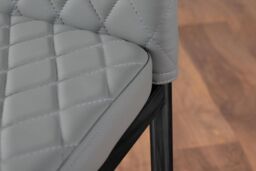 FurnitureboxUK Giovani 6-Seater Grey Glass Dining Table & 6 Milan Faux Leather Dining Chairs - thumbnail 9
