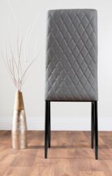 FurnitureboxUK Giovani 6-Seater Grey Glass Dining Table & 6 Milan Faux Leather Dining Chairs - thumbnail 8