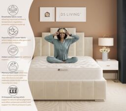 DS Living Nightfall Ortho Gel Glacier Spring Mattress in Off-White - Size: Small Double - thumbnail 7