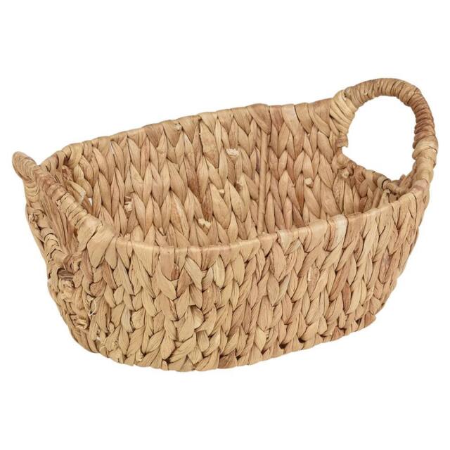 EONLION Oval Natural Handmade Water Hyacinth Woven Storage Basket
