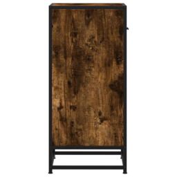 Berkfield Home Sideboard Smoked Oak 35.5x35x76 cm Engineered Wood & Metal in Brown - thumbnail 6