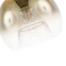 Happy Homewares Modern Polished Gold & Clear Glass Circular Pendant Lighting Shade - thumbnail 5