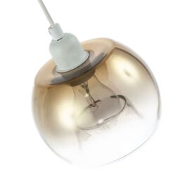 Happy Homewares Modern Polished Gold & Clear Glass Circular Pendant Lighting Shade - thumbnail 3